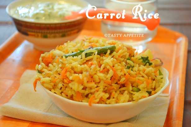 Carrots Dill and Peanut Sadam - South Indian Style Stir Fried Rice