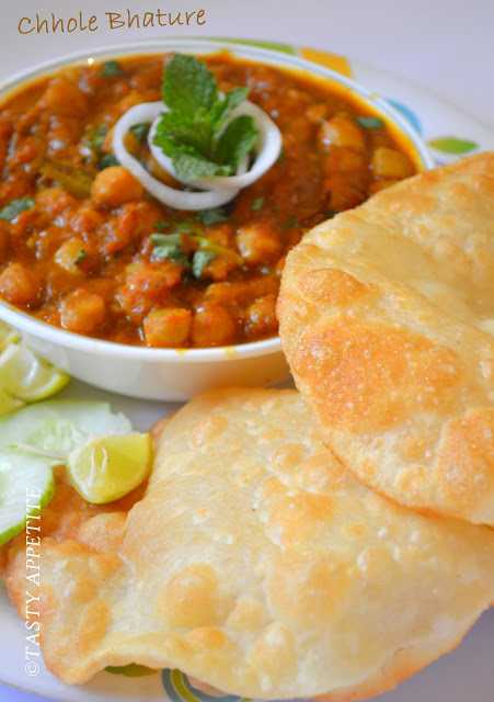 Chole Bhature Punjabi Bhature Tasty Appetite